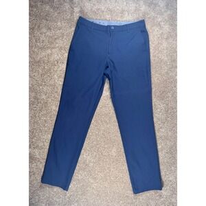 Puma Golf Pants Mens 32x32 Navy Blue Performance Stretch Flat Front Trousers